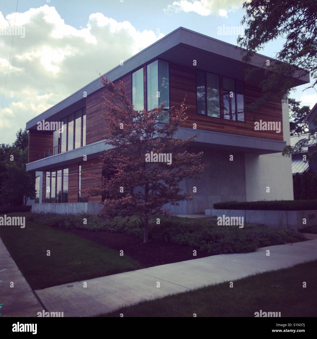 Una casa in Cleveland Ohio - Immagine stock catturata con smartphone