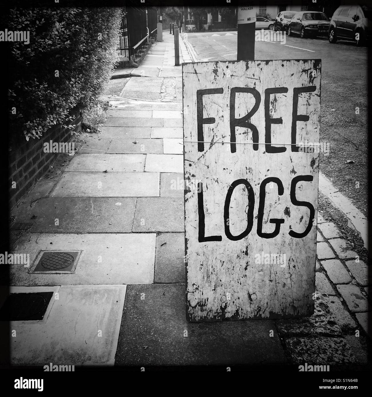 Segno pubblicità libera log in Greenwich Londra - Immagine stock catturata con smartphone