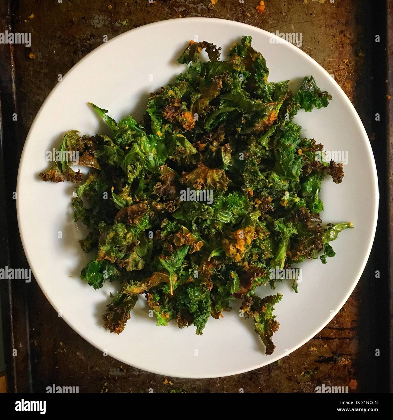 Kale chips Foto Stock