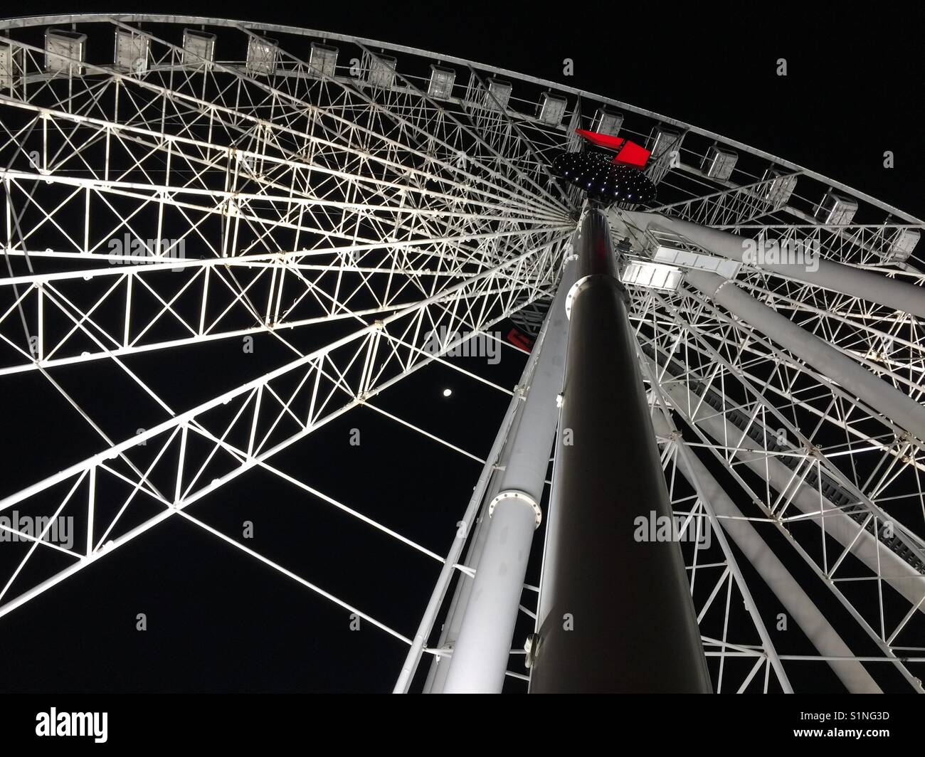 Ruota Panoramica di Brisbane, vedute panoramiche a 360 gradi della città di brisbane,60 metri sopra il livello del suolo per la sicurezza e il comfort di un completamente racchiuso da aria condizionata capsule Foto Stock