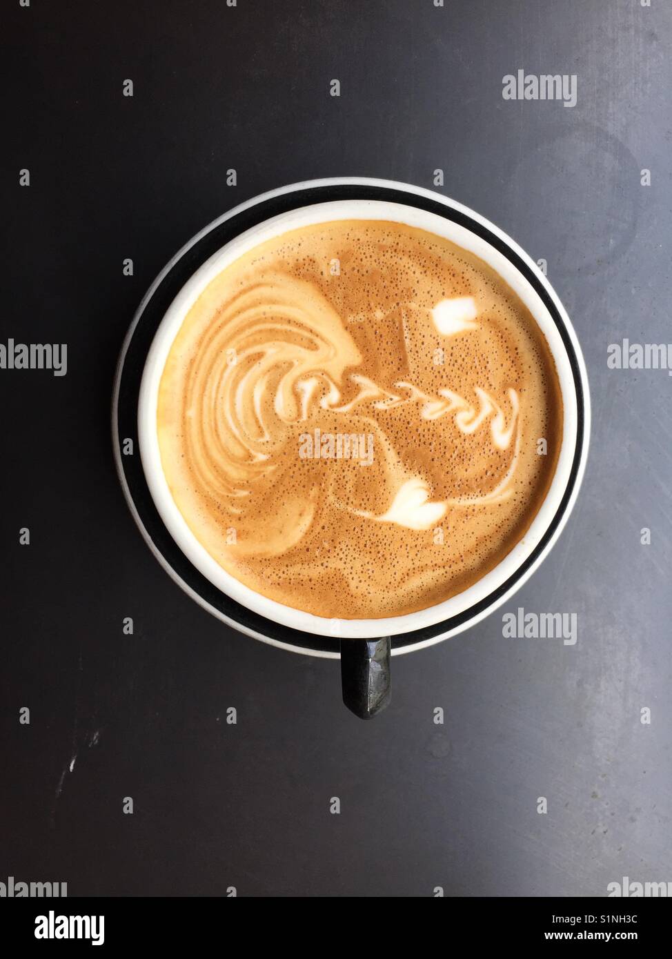 Piatto bianco caffè Foto Stock