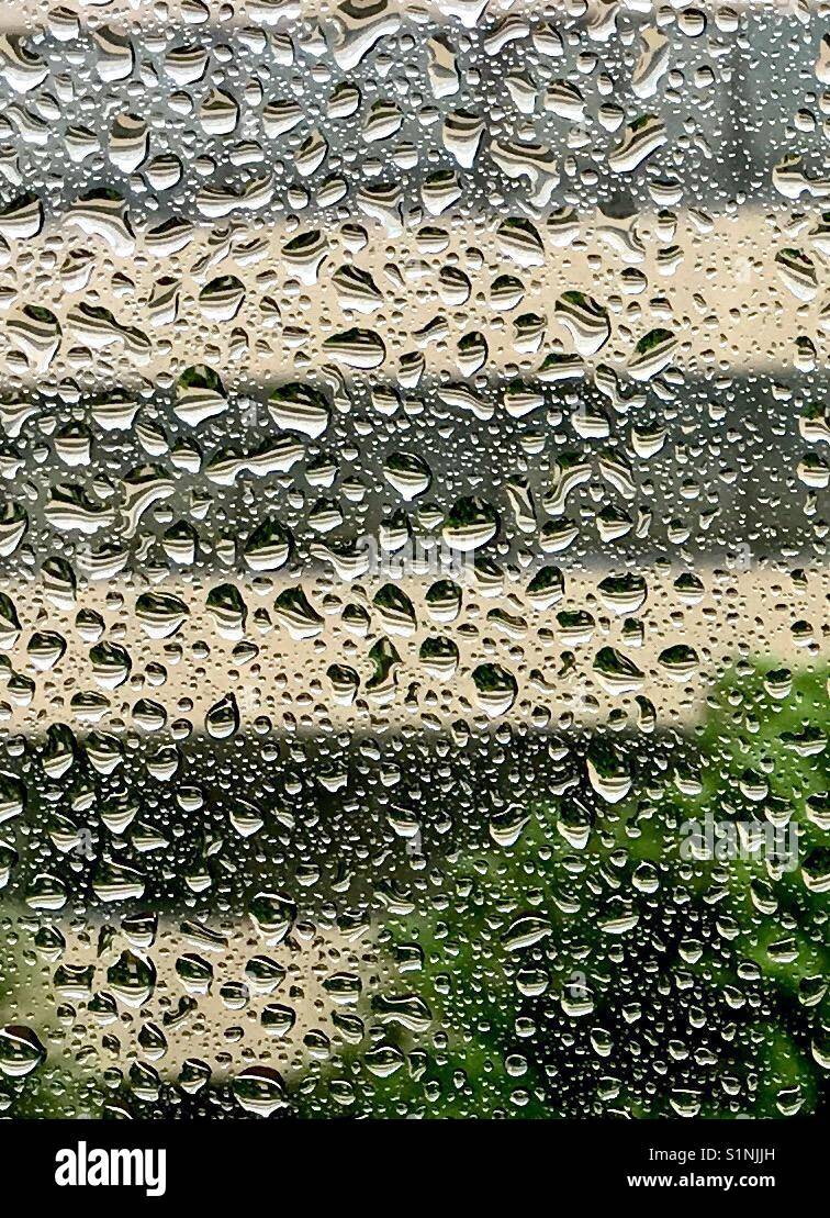 Le goccioline di acqua sullo sfondo Foto Stock