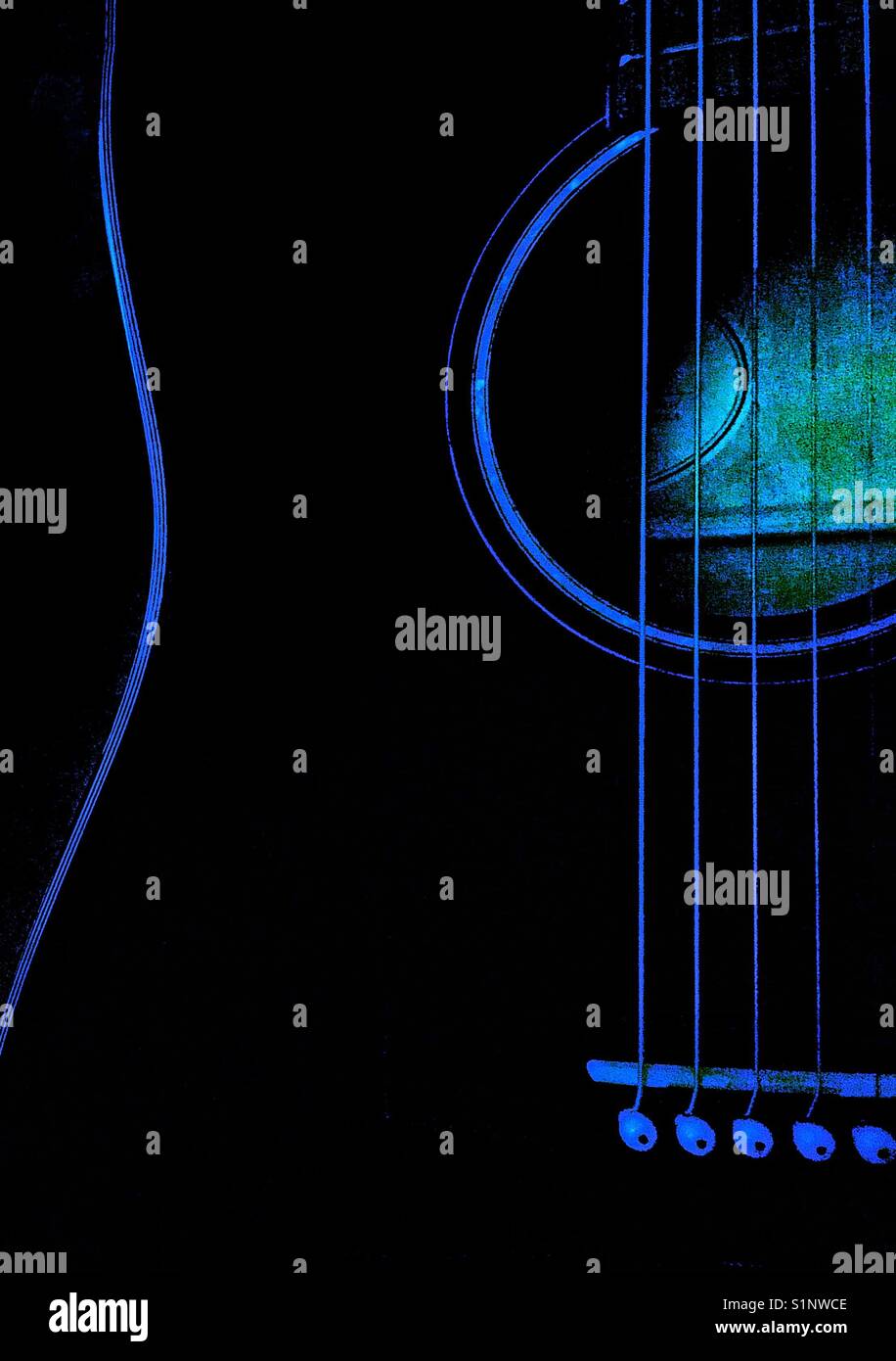 Chitarra - Immagine stock catturata con smartphone