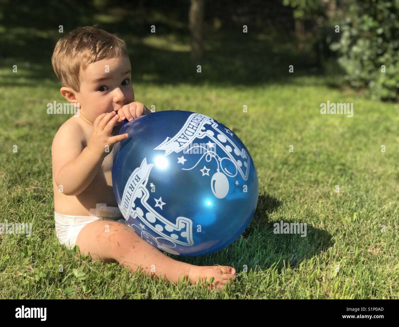1 anno di età baby Foto Stock