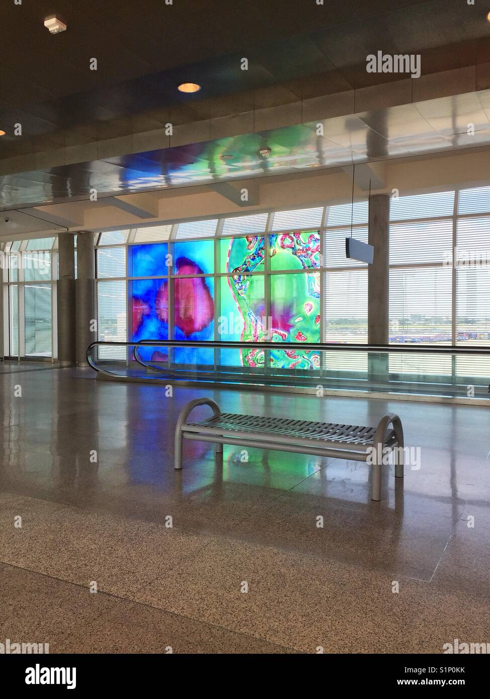 Art display a William P. Hobby Airport (HOU) a Houston, Texas. Foto Stock