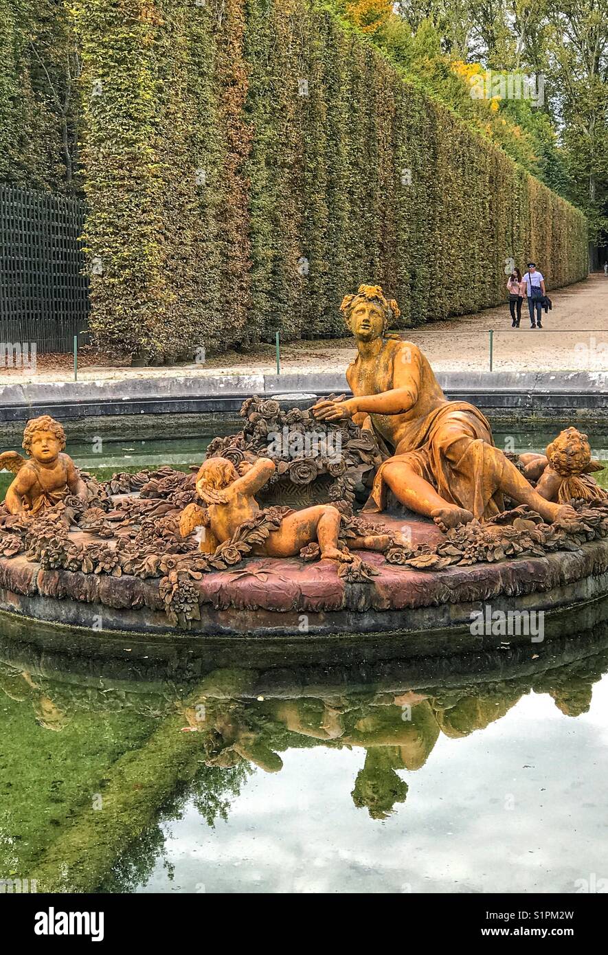 Fontana al Chateau Versailles Foto Stock