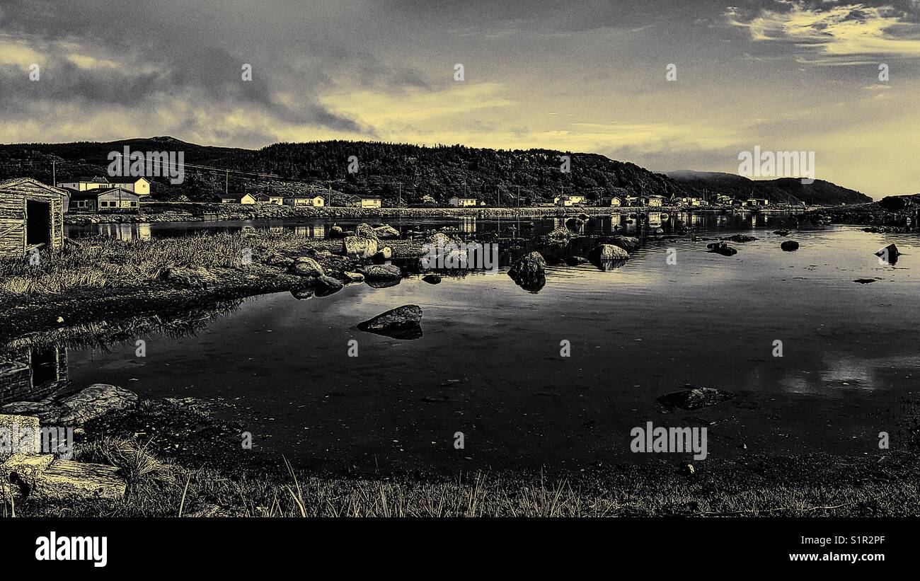 Costa a St Lunaire-Griquet, Great Northern Peninsula, Terranova, Canada Foto Stock