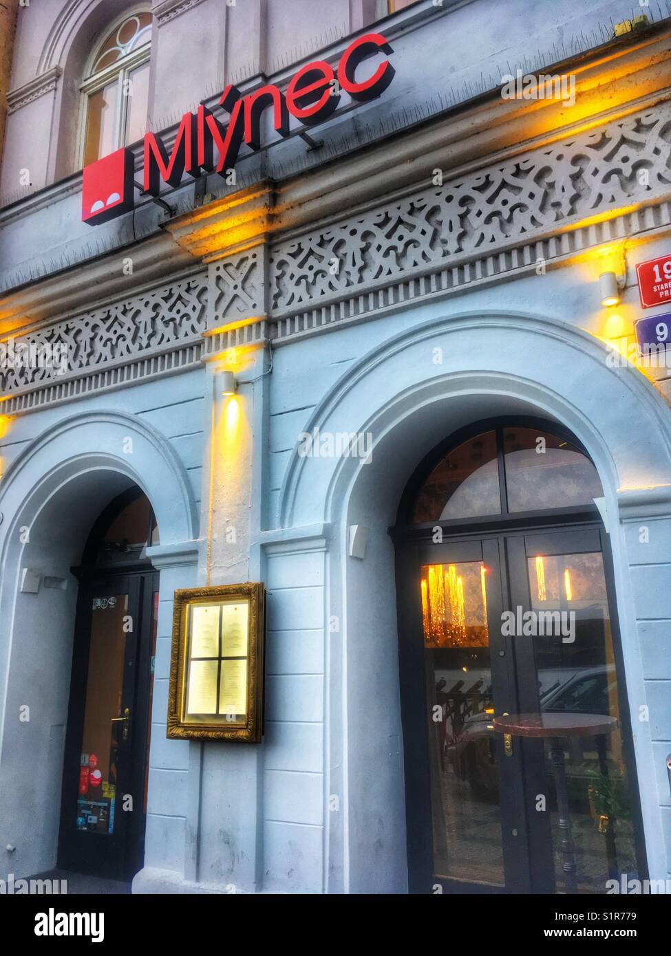Praga bar Mlynec, Città Vecchia, Repubblica Ceca Foto Stock