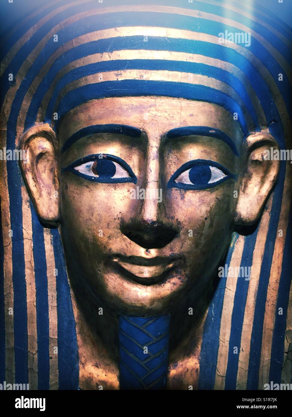 Legno di antichità egiziane maschera Foto Stock