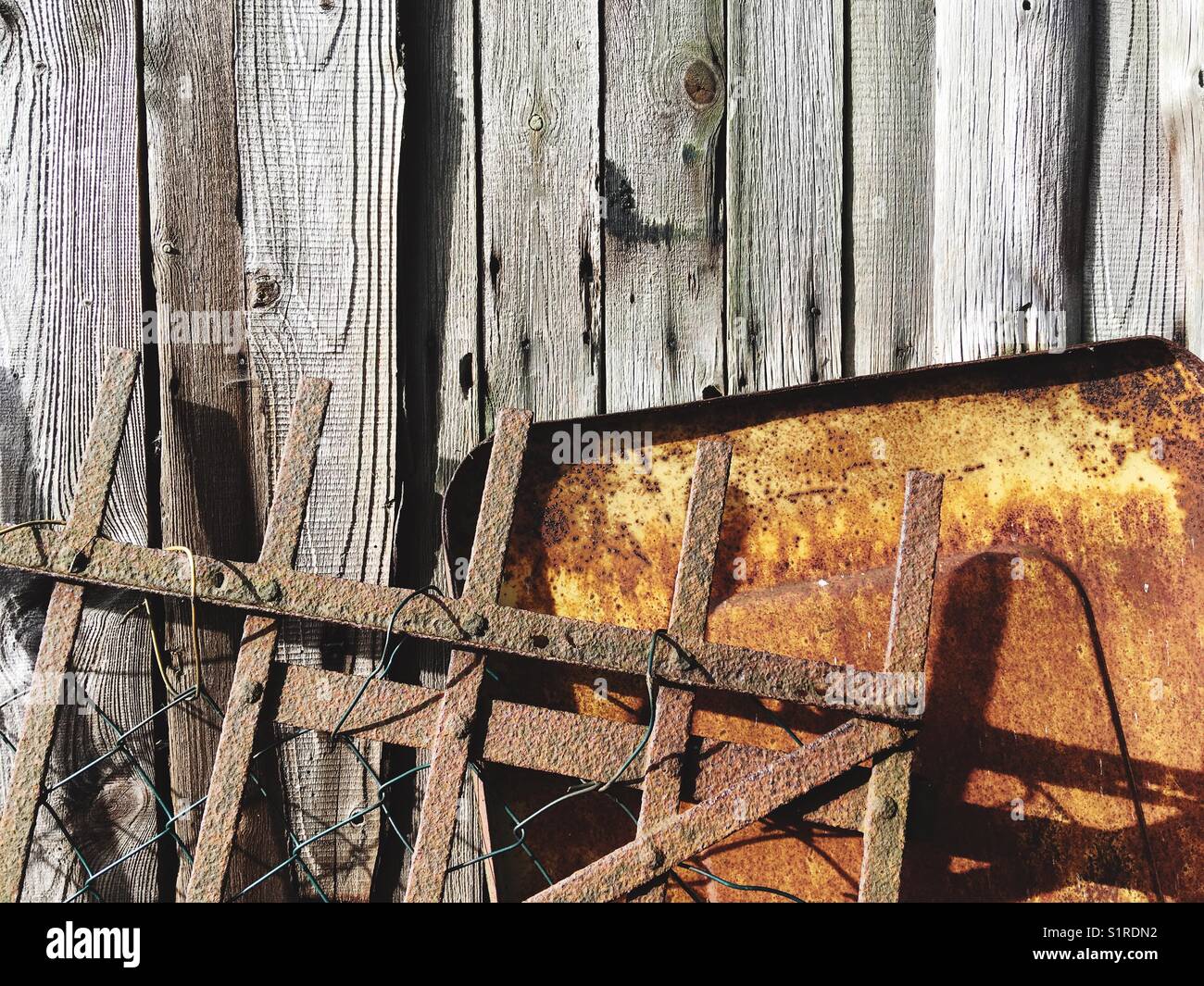 Rusty rottami di metallo Foto Stock