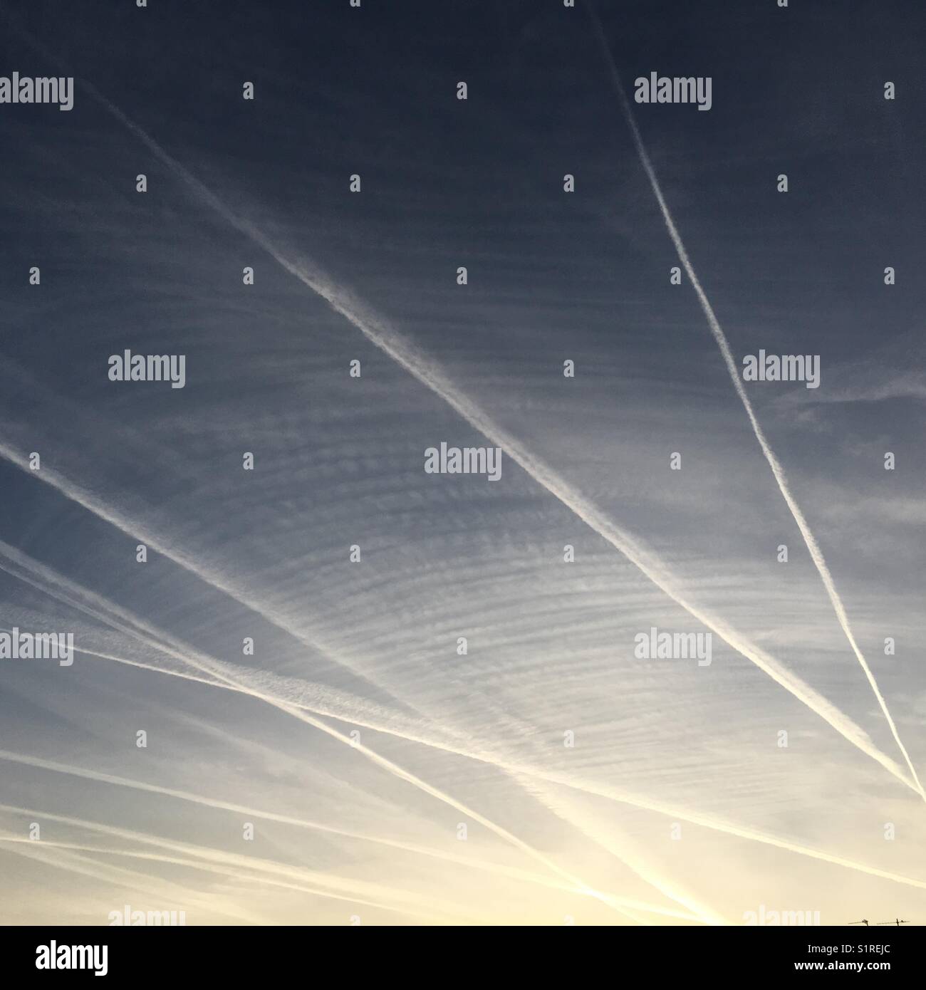 Mattina Flighpath Foto Stock