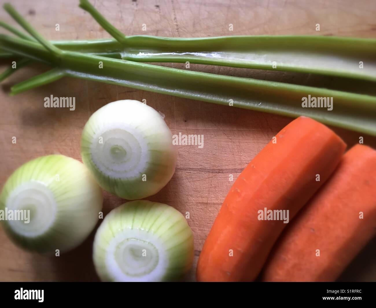 Verdure pronte per il taglio - Immagine stock catturata con smartphone