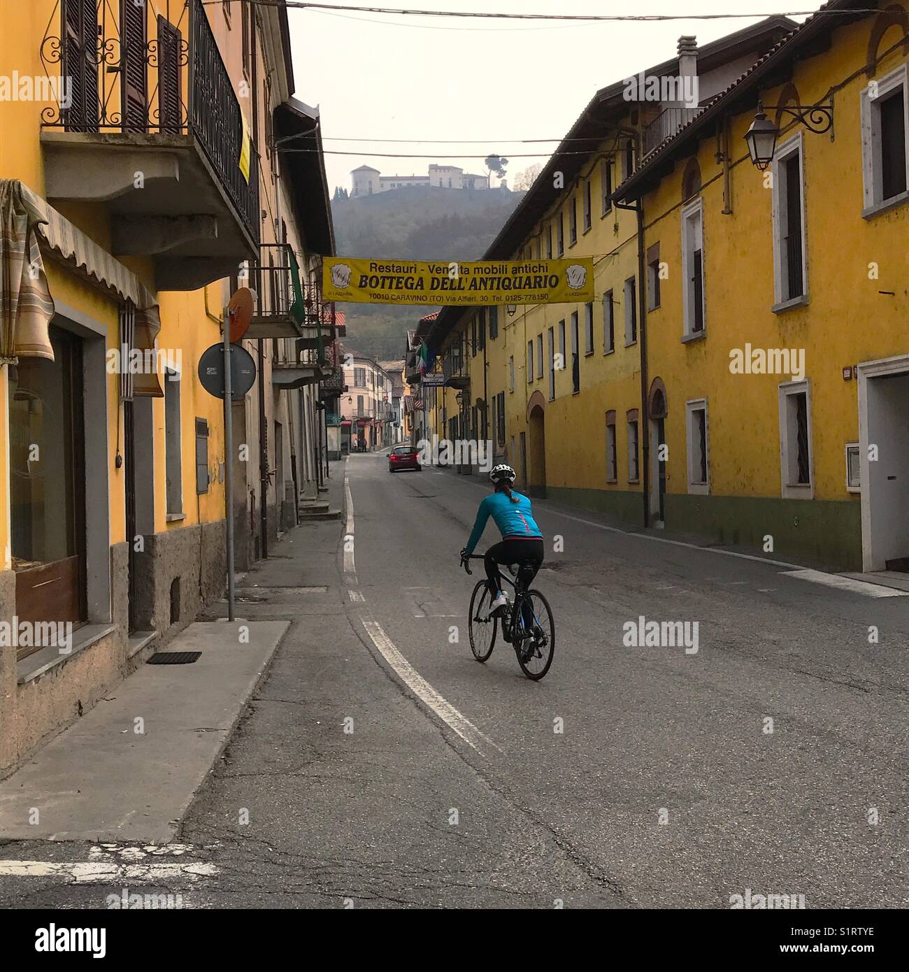 Escursioni in bicicletta in Italia Viaggiare in bici Cicloturismo Foto Stock