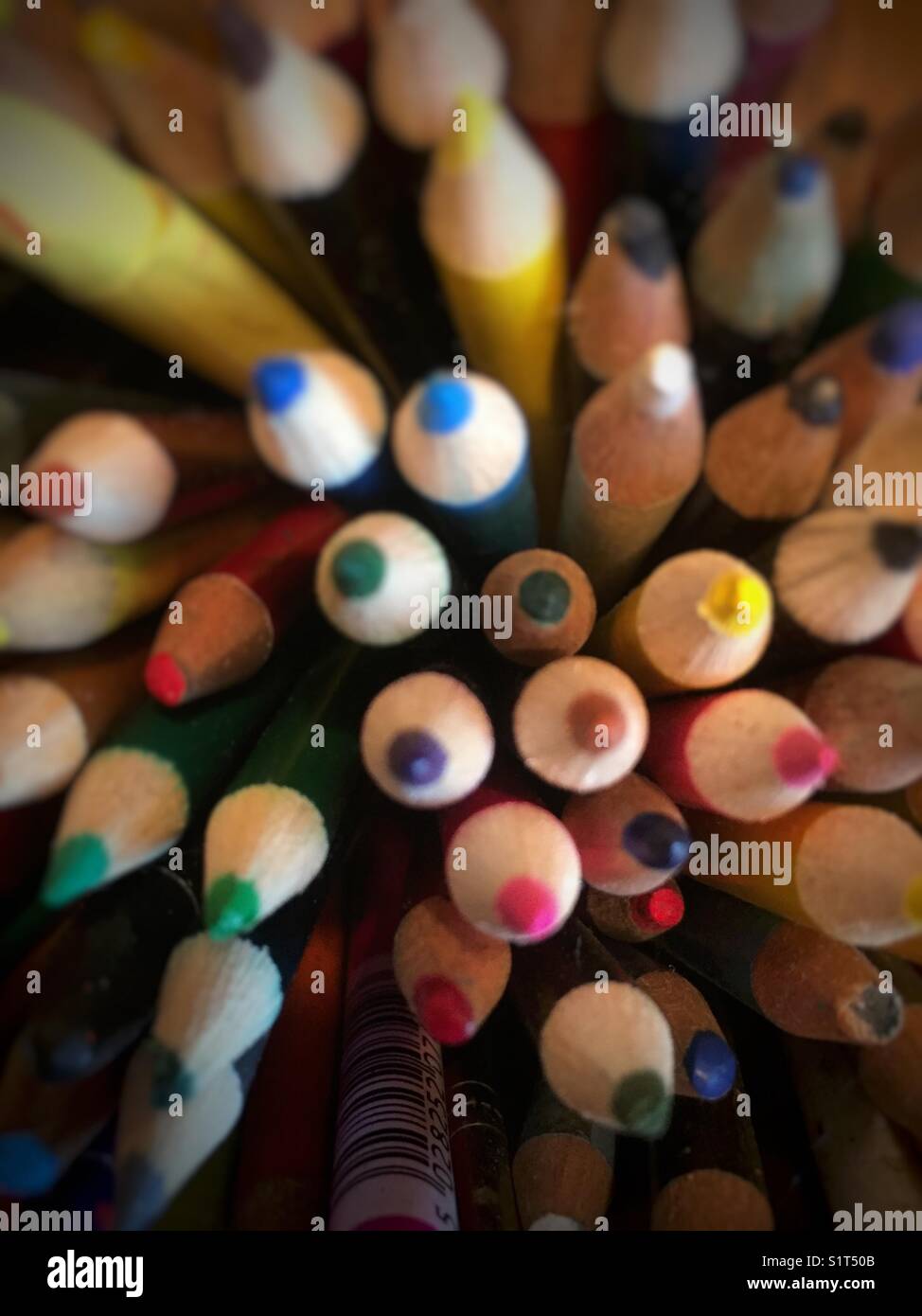 Matite colorate close up foto Foto Stock