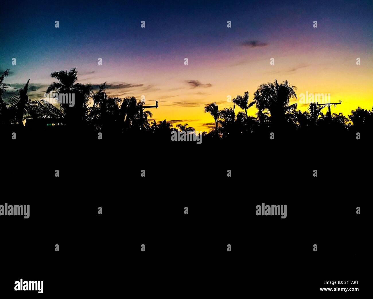 tramonto tropicale Foto Stock
