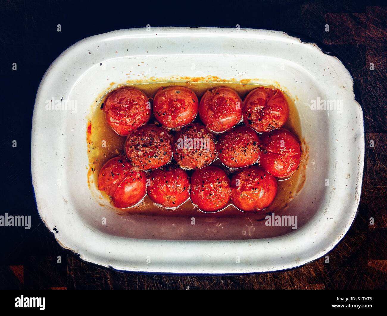 Pomodori arrosto - Immagine stock catturata con smartphone