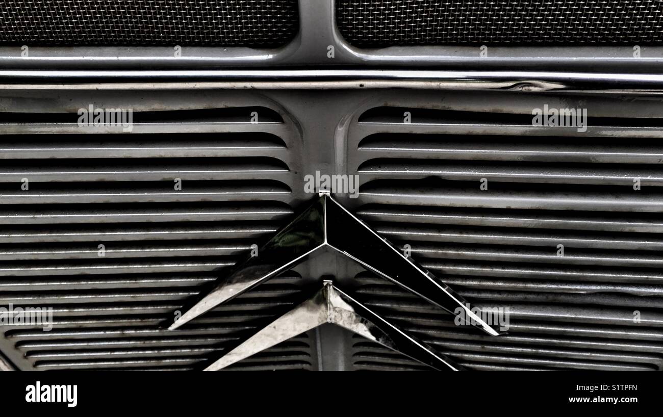 Lineare griglia metallica su Citroen H van Foto Stock