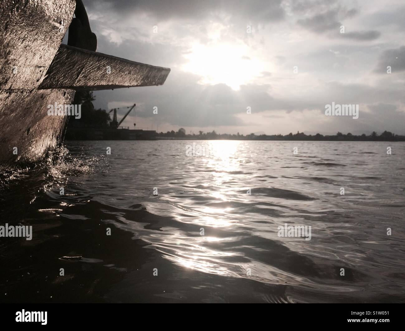 Fiume Sarawak sampan vista️❤ Foto Stock