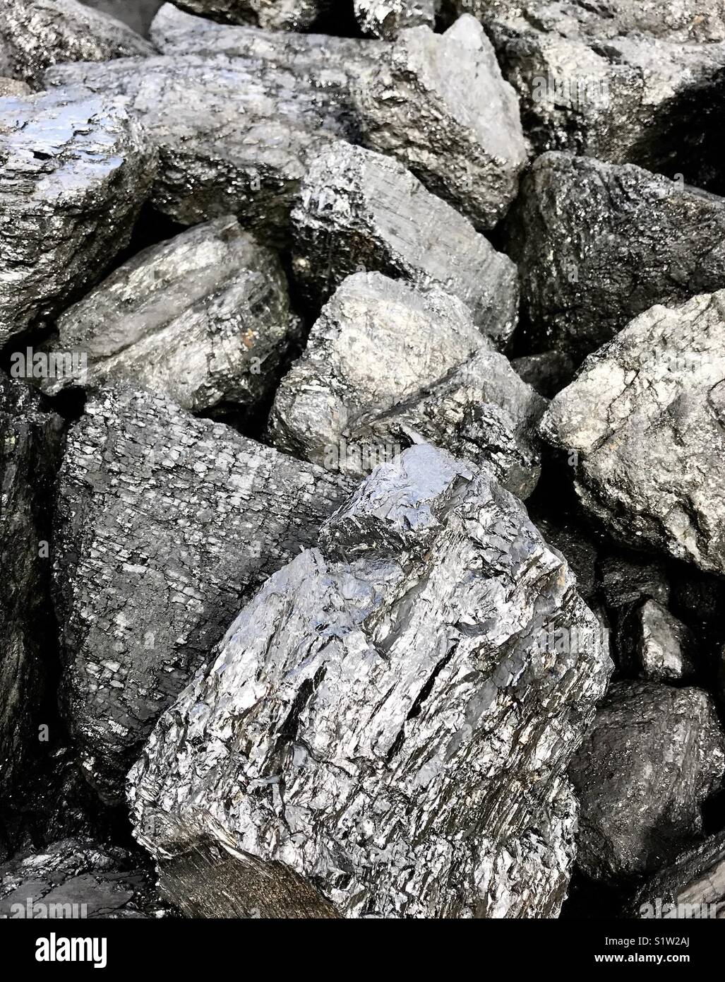 Grandi pezzi di carbone - "oro nero" Foto Stock