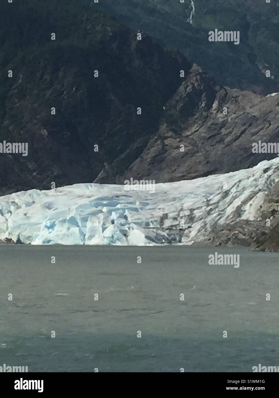 Il ghiaccio del ghiacciaio in Alaska Foto Stock