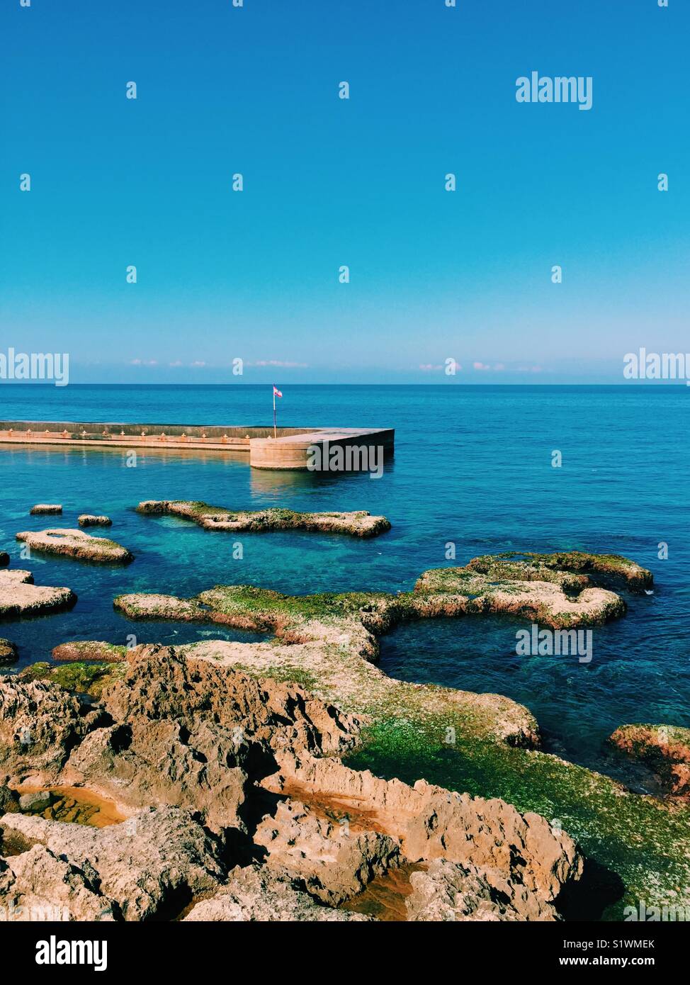 Mare Mediterraneo Beirut Libano Foto Stock