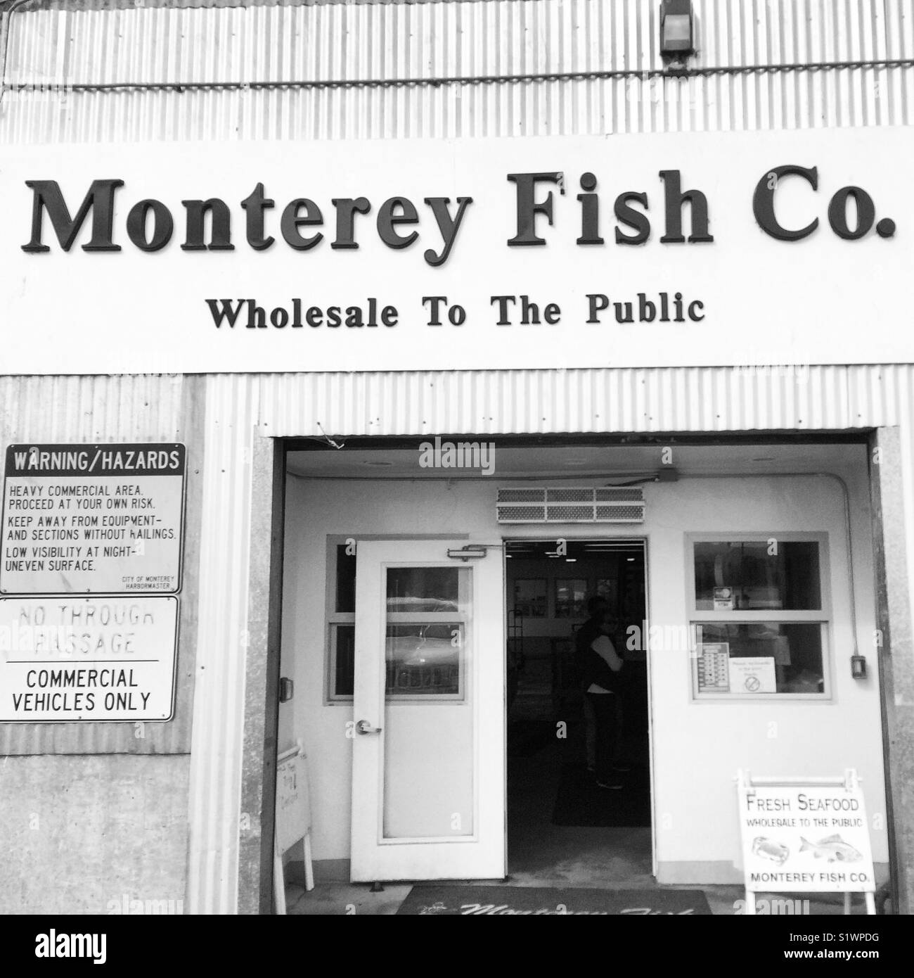 Pesce di Monterey Co., pontile comunale 2, Monterey, California Foto Stock