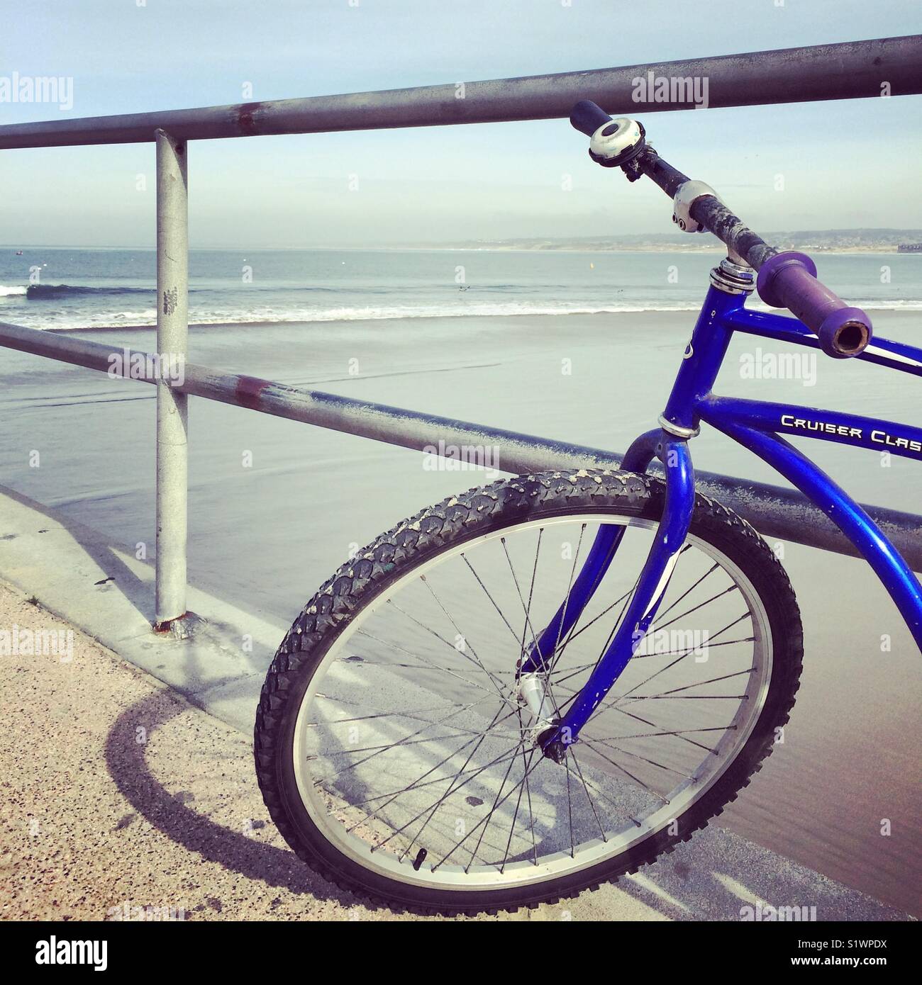 Bicicletta, Monterey Municipal Wharf 2, Monterey, California Foto Stock