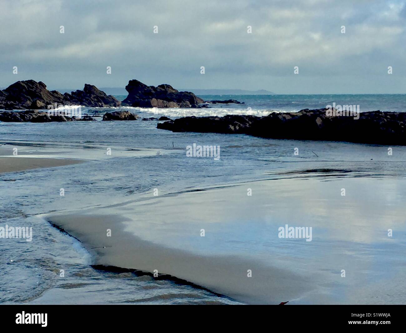 Spiaggia Millendreath Cornwall Inghilterra Foto Stock