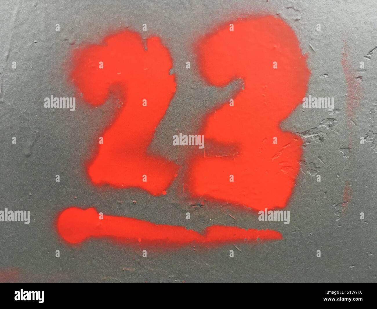 Numero 23 - Immagine stock catturata con smartphone