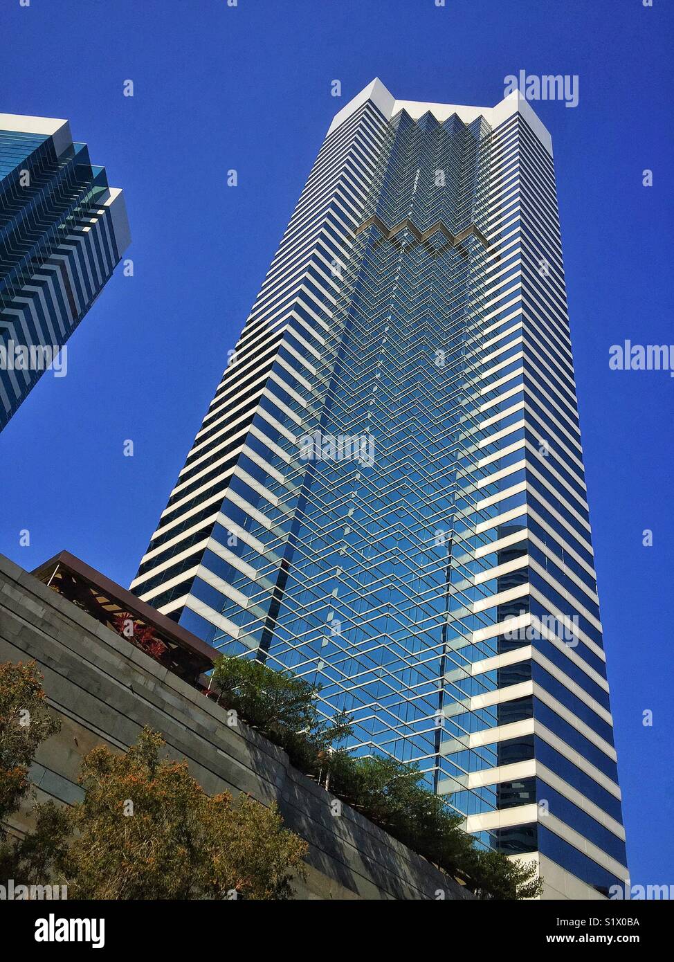 La parte posteriore del JW Marriott Hotel, Pacific Place, Admiralty, Isola di Hong Kong Foto Stock