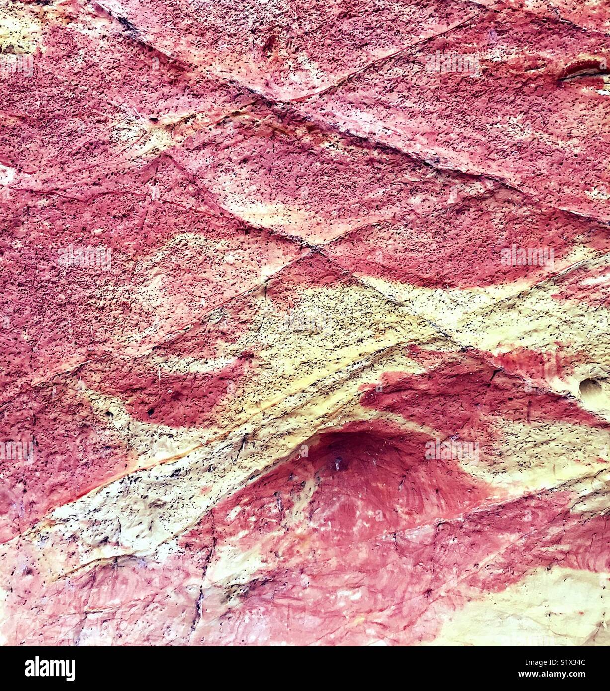 Roccia rosa sullo sfondo di superficie Foto Stock