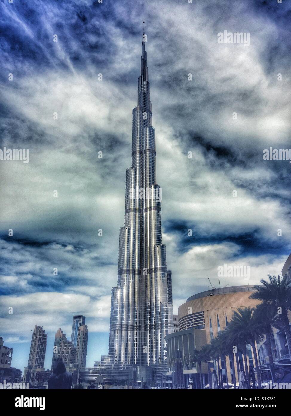 Il Burj Khalifa dubai Foto Stock