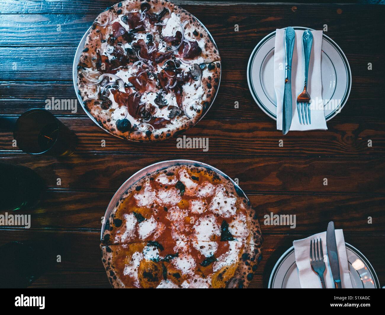 Cibo flatlay Foto Stock