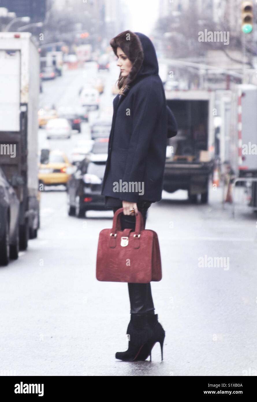 Olivia Palermo la settimana della moda di New York Autunno Inverno Foto Stock
