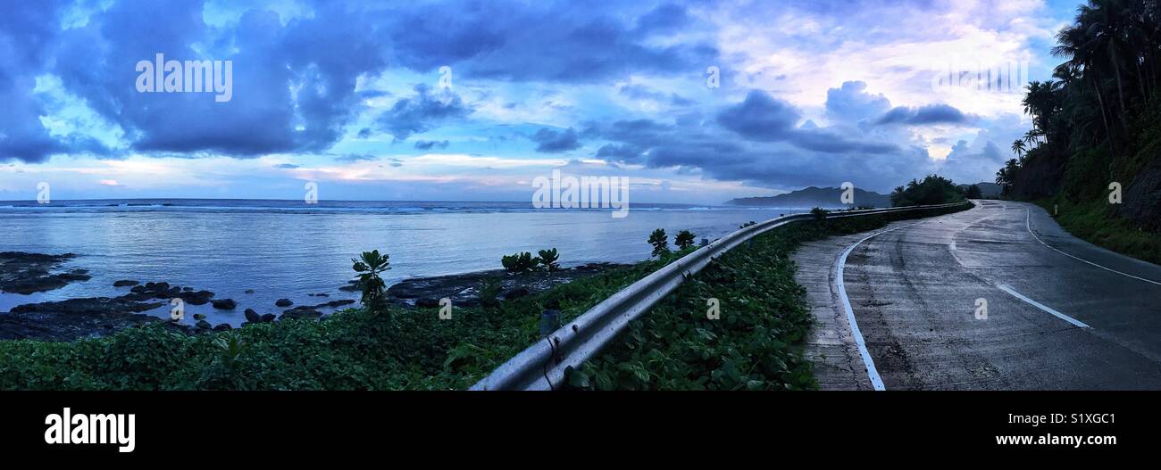 Strada in siargao island. Foto Stock