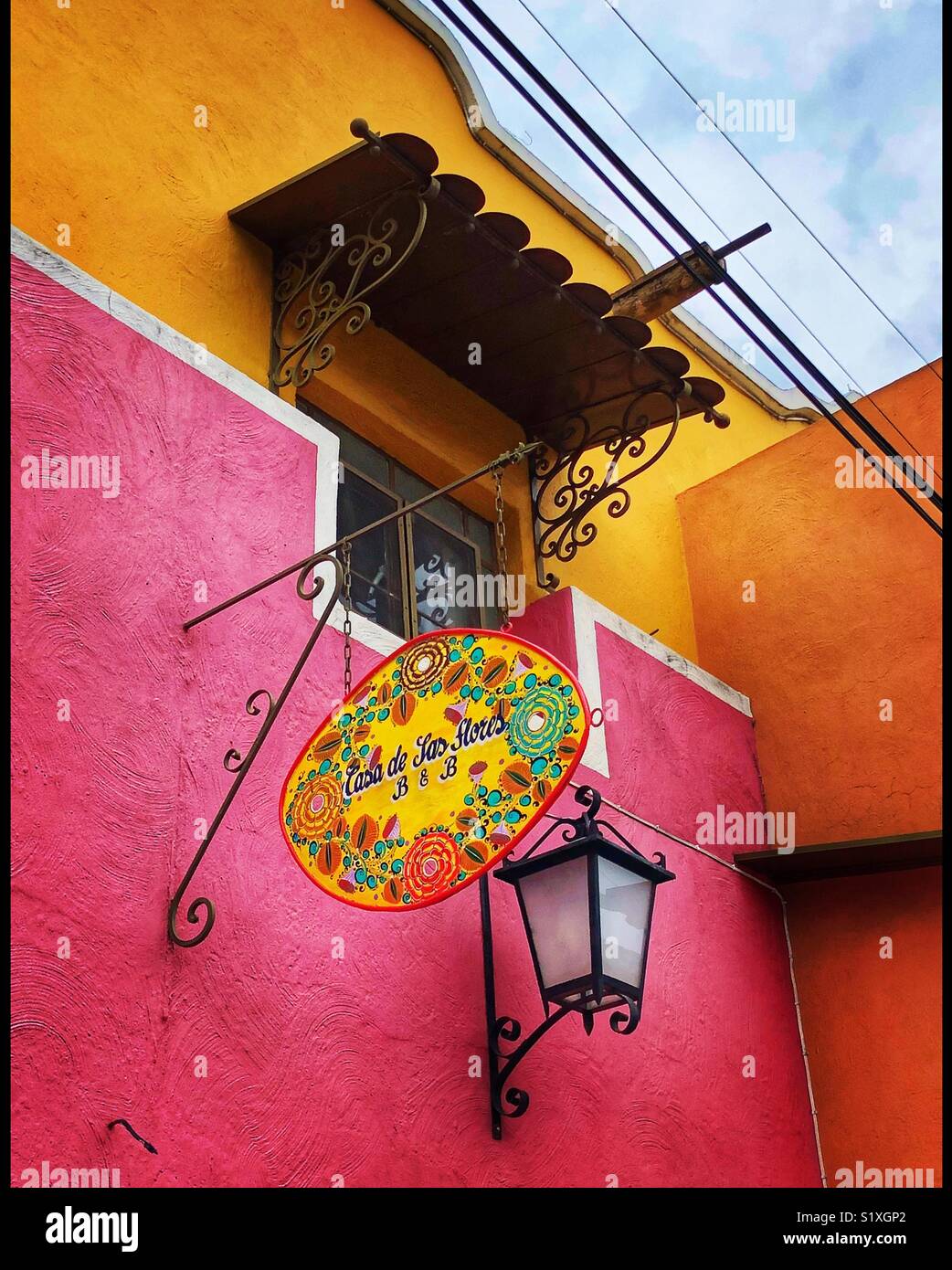 Casa de Flores BNB in Tlaquepaque, Jalisco Messico. Foto Stock