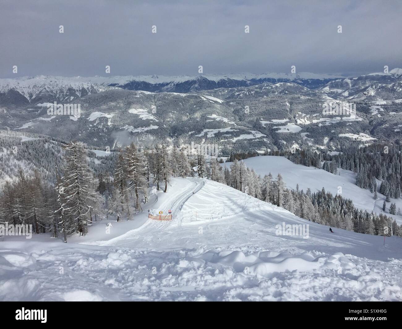 Nassfeld, Austria - Immagine stock catturata con smartphone