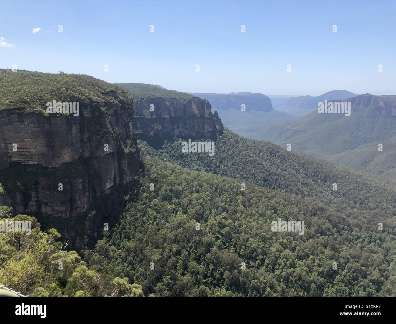 Splendide blue mountain view Foto Stock