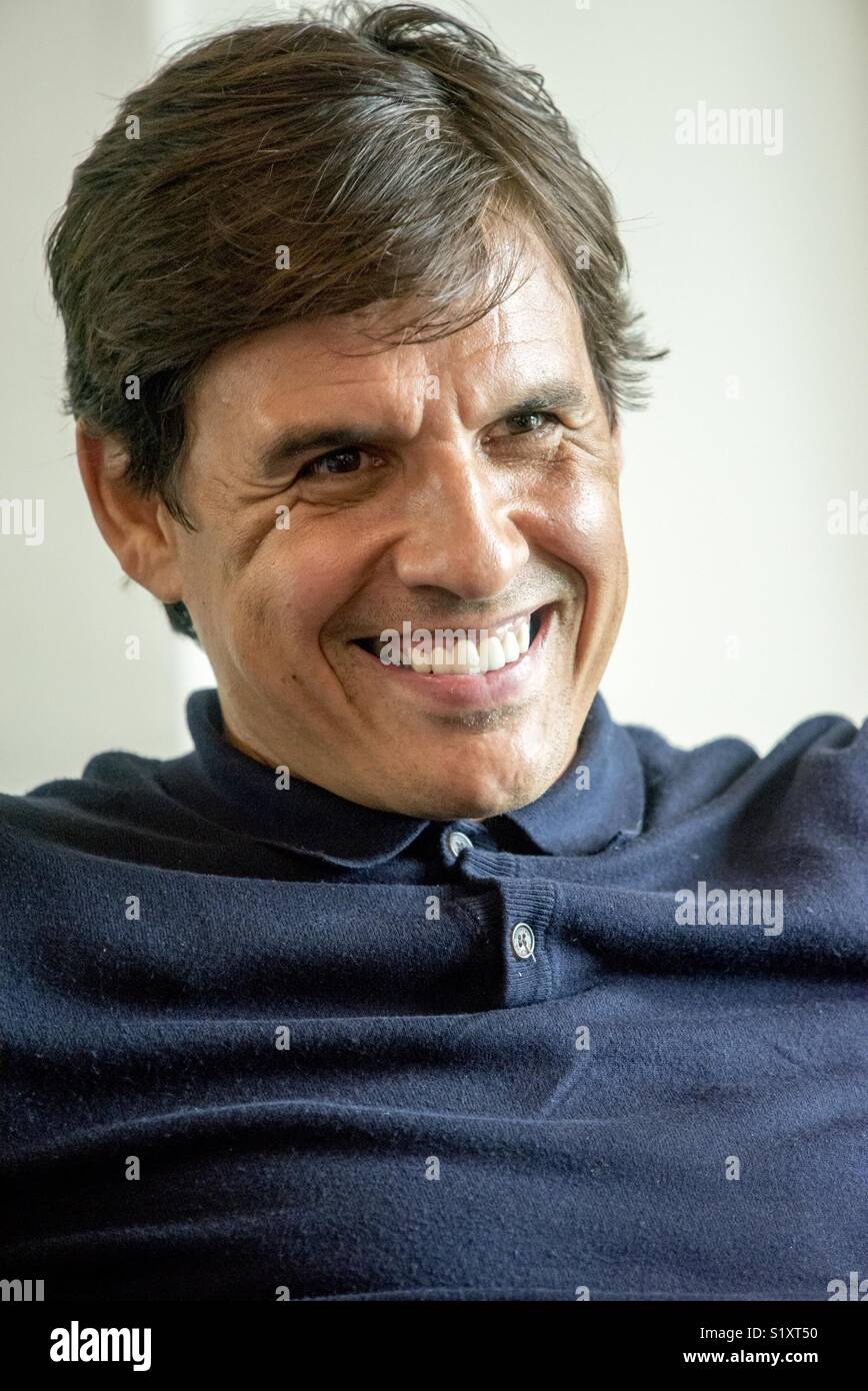 Chris Coleman risposte per i media Foto Stock