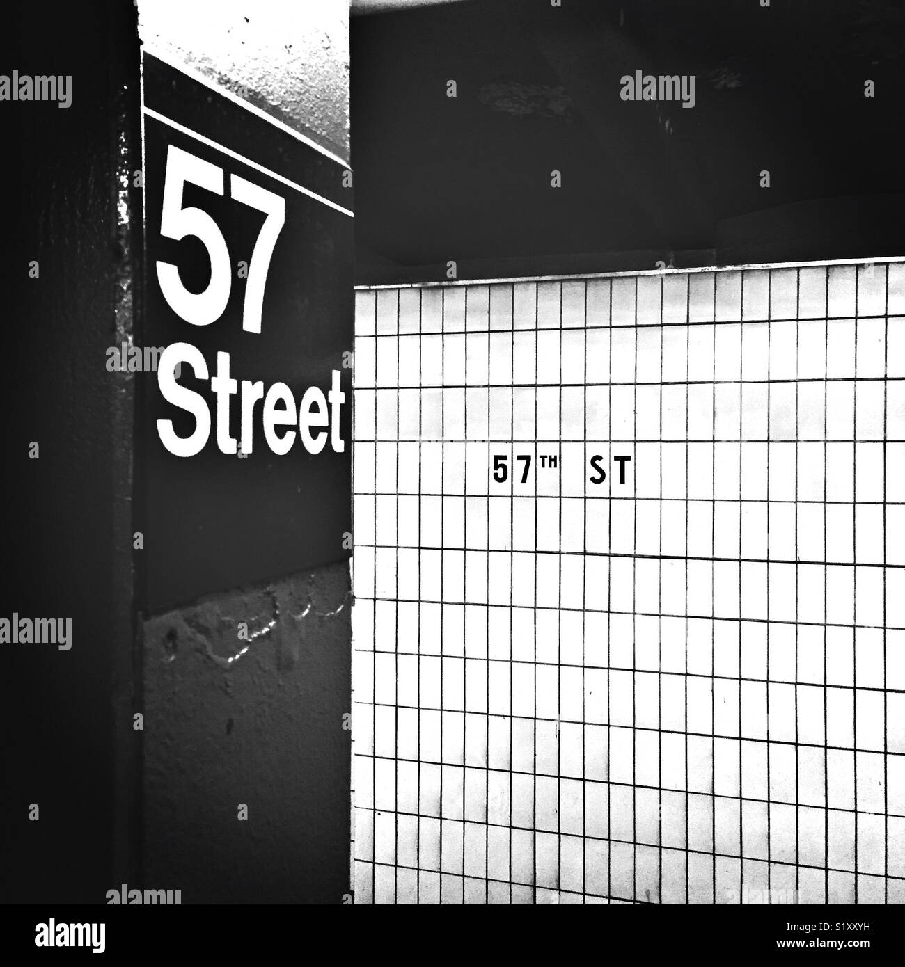 57Th Street la stazione della metropolitana di New York City Foto Stock