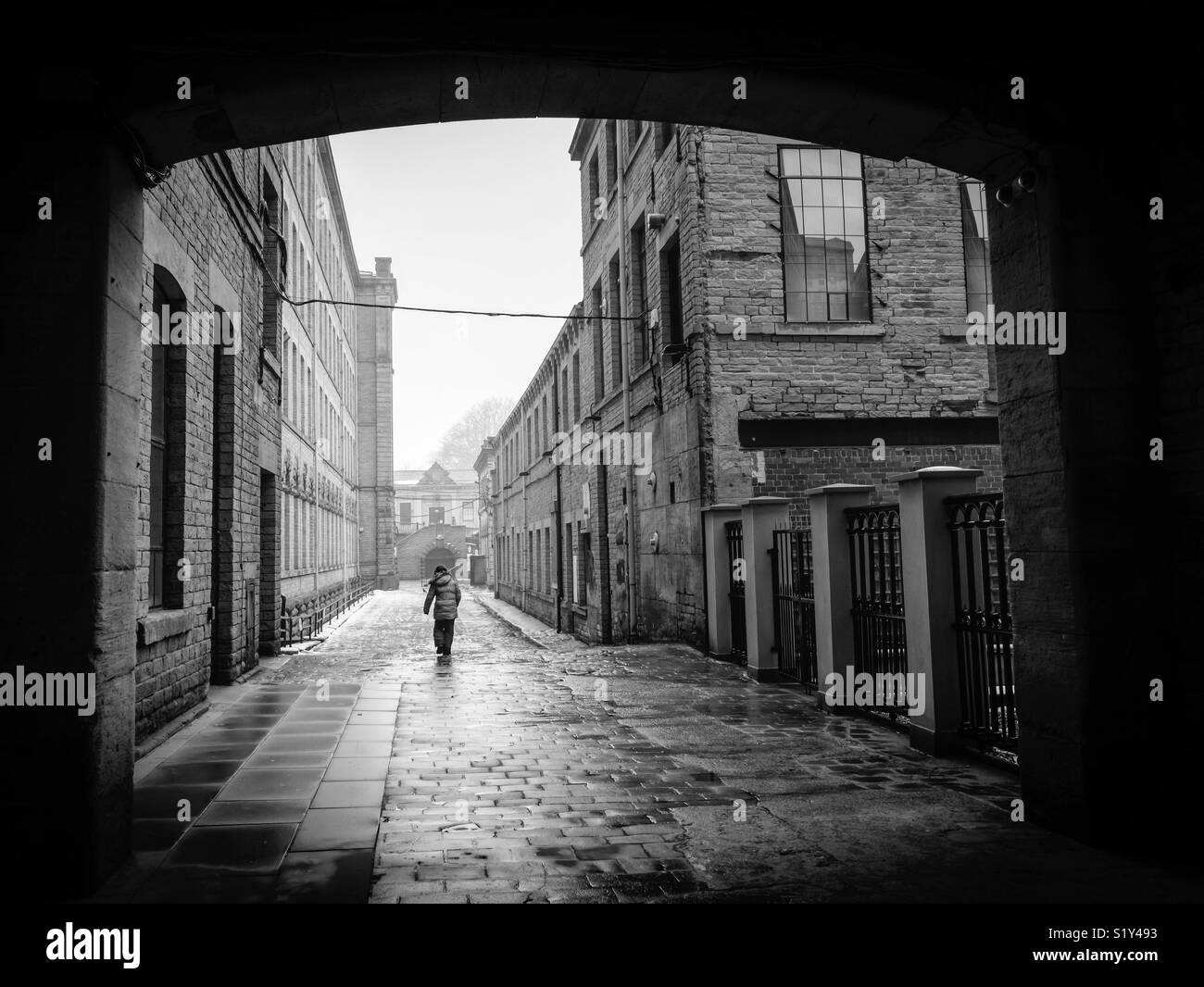 Salts Mill, Saltaire, Bradford. Un sito patrimonio mondiale dell'UNESCO. Foto Stock