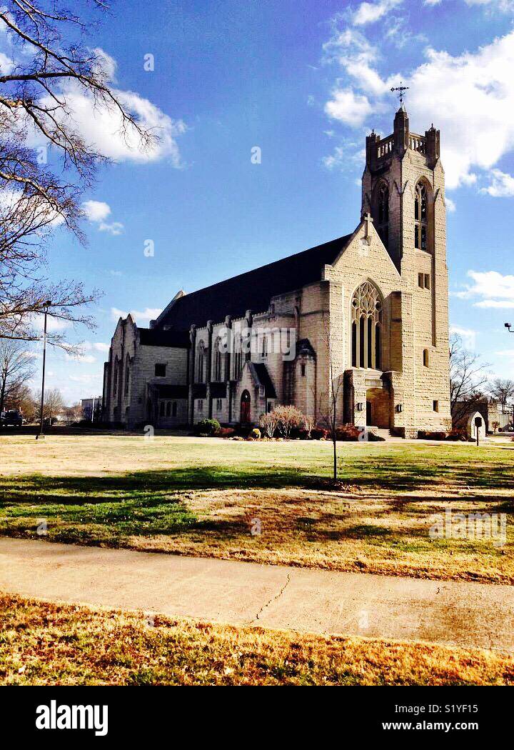 La Williams Memorial Chapel siede sul campus del collegio degli Ozarks di Branson, nel Missouri. Foto Stock