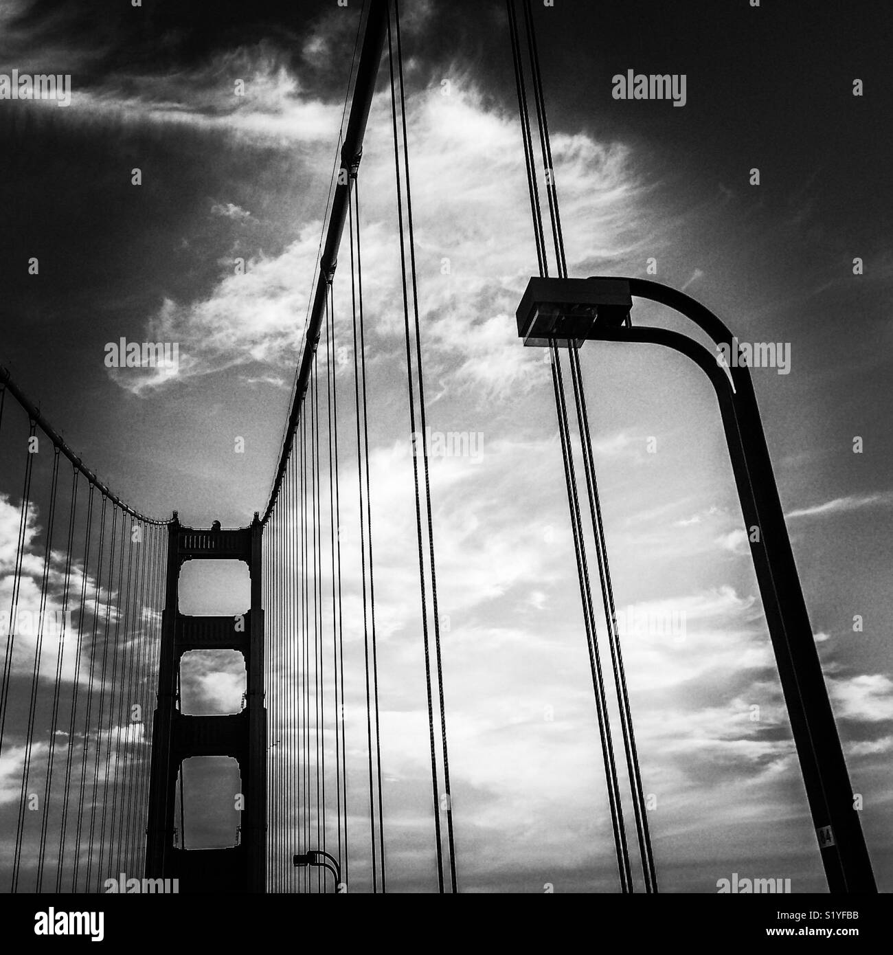 Golden Gate Bridge di San Francisco, California, Stati Uniti d'America - Immagine stock catturata con smartphone