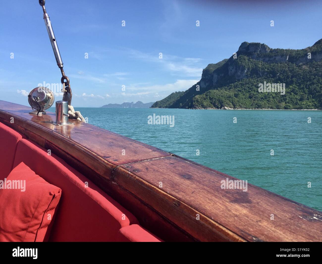 Schiff im Golf von Thailandia Foto Stock