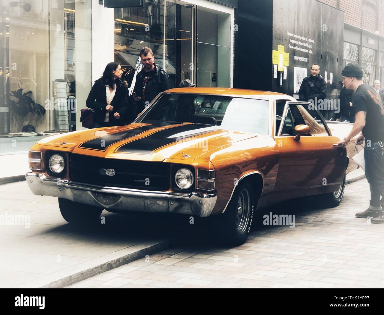 Un vecchio American Chevrolet muscle car. Foto Stock