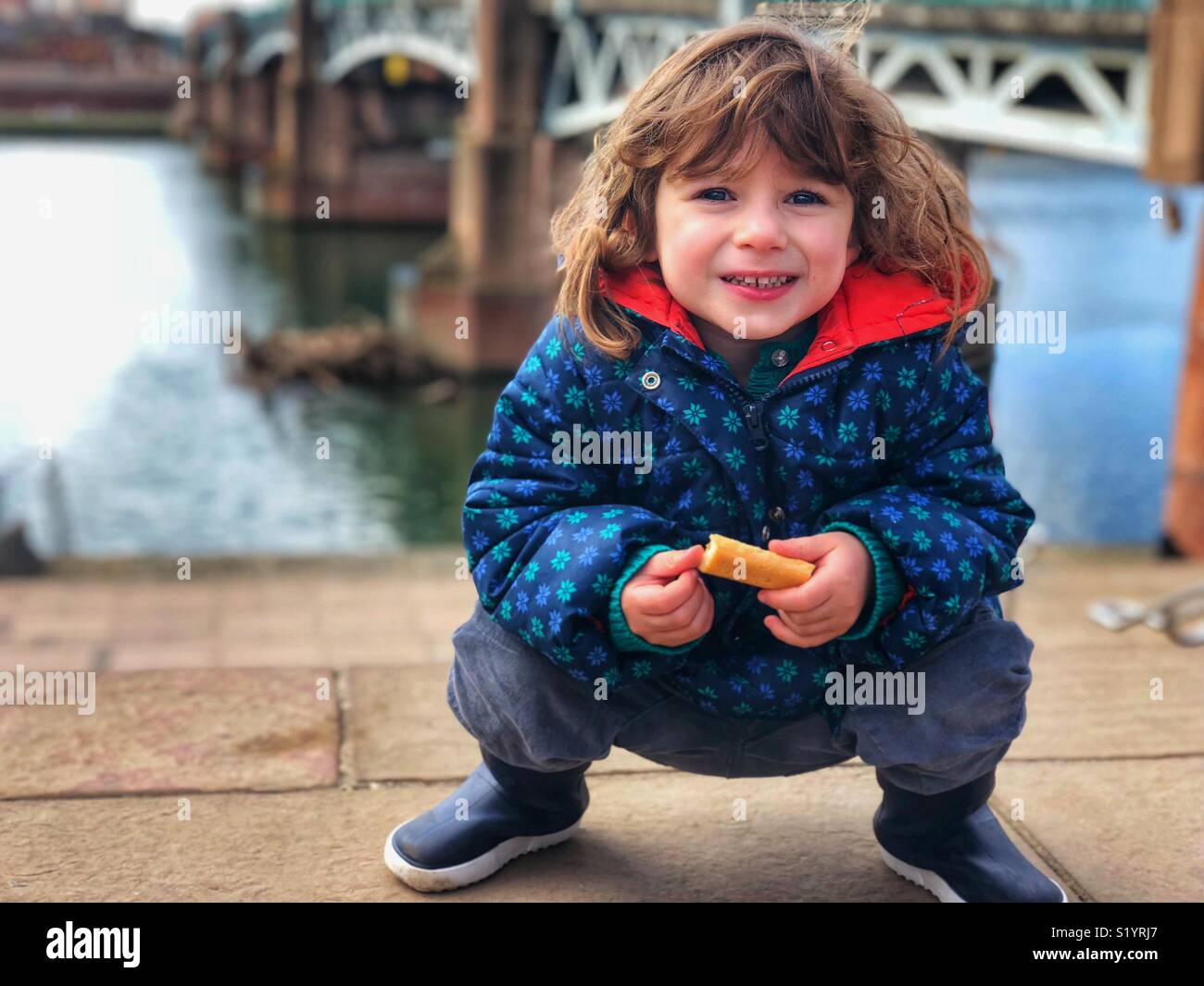 Bellissimi bambini ritratto all'aperto Toulouse Francia Foto Stock