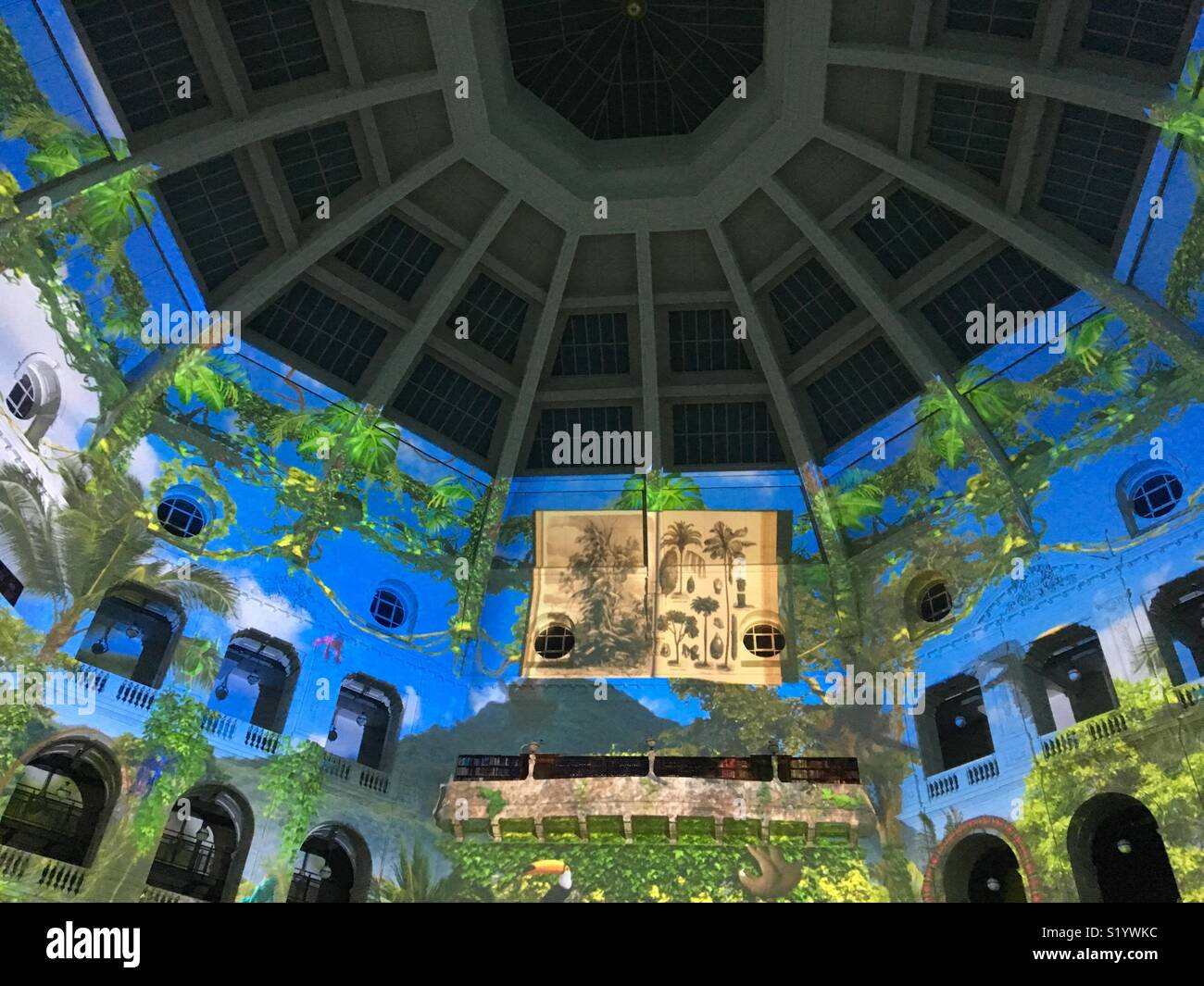Notte bianca a Melbourne di proiezioni luminose nella biblioteca dello Stato di Victoria Foto Stock