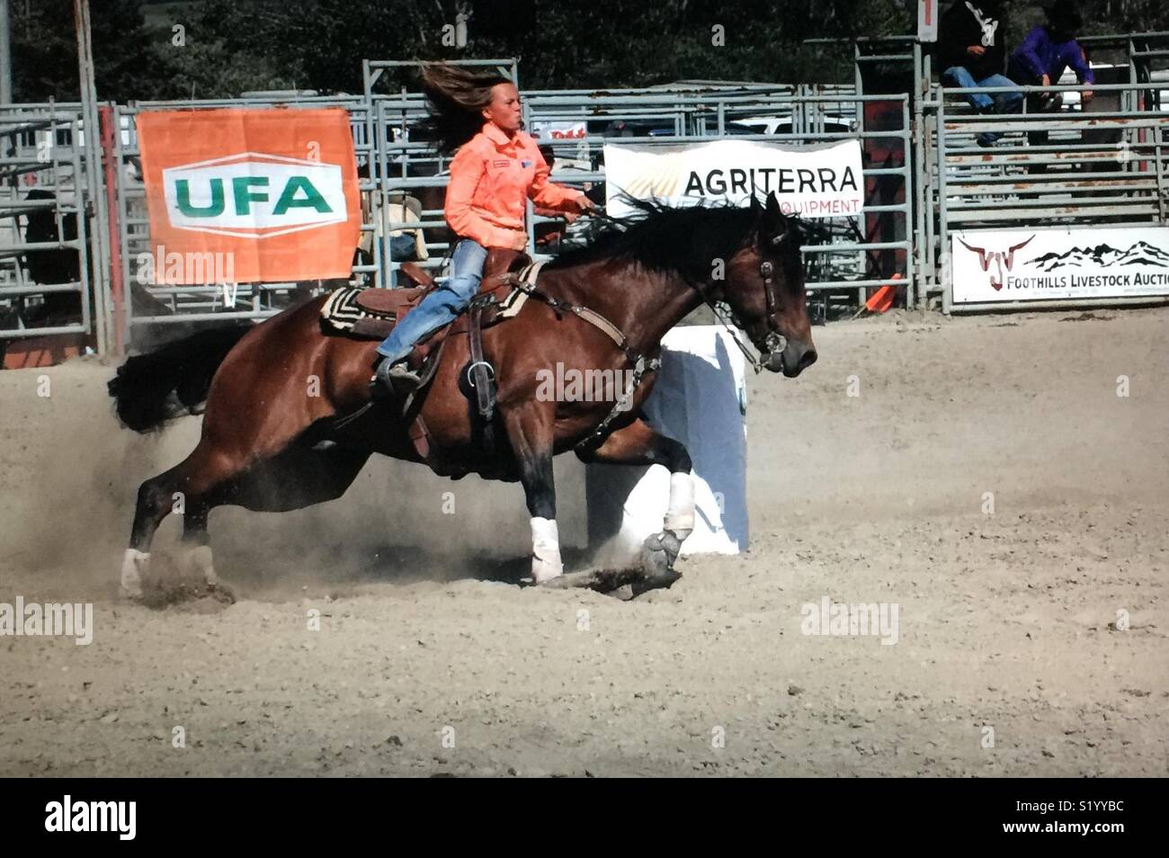 Corsa del barilotto - Immagine stock catturata con smartphone