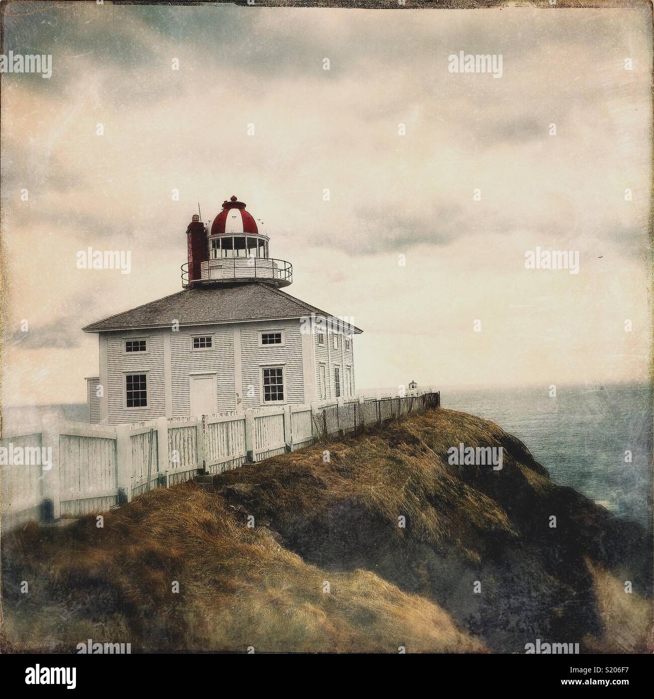 Lancia del Capo Faro, Terranova, Canada - Immagine stock catturata con smartphone