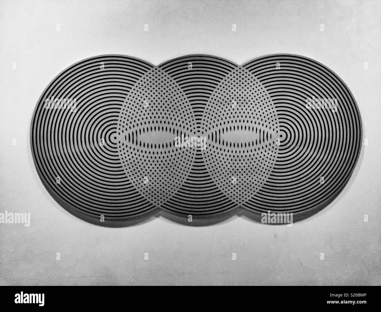 Due occhi stilizzati. Una rappresentazione artistica di un elegante diagramma VENN. Concetti: Intersecalità, non linearità, probabilità, logica. Ottico. Moderno. Arte - Immagine stock catturata con smartphone